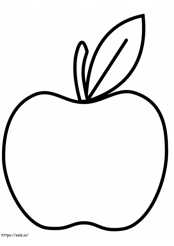 Einfacher Apfel ausmalbilder