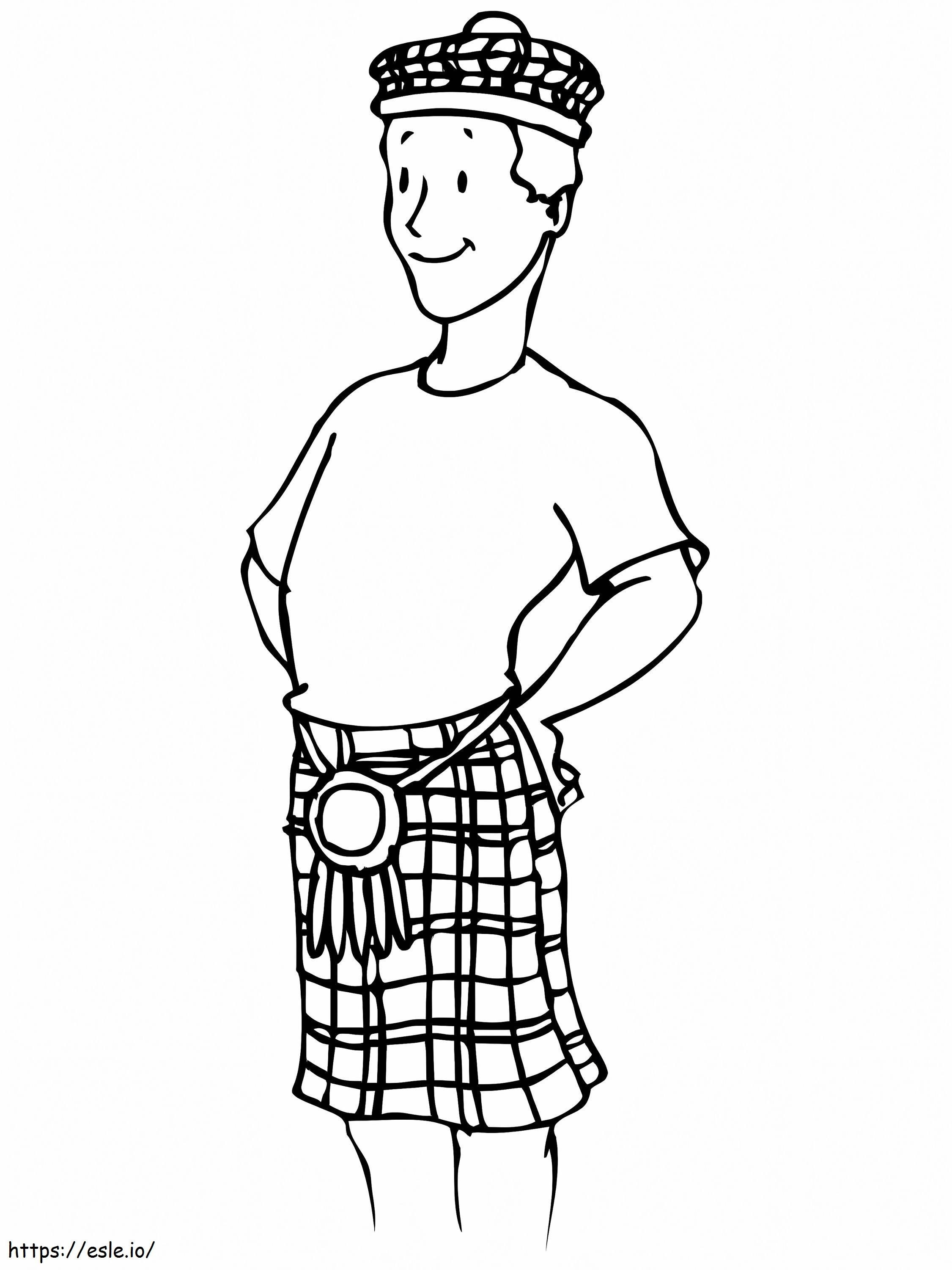 Boy In A Skirt coloring page