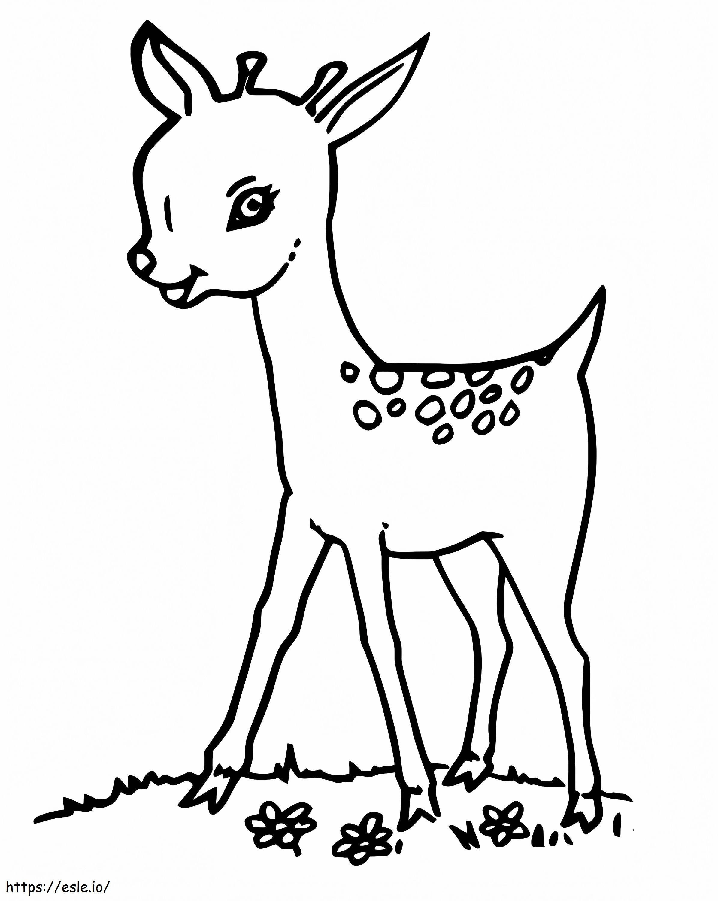 Adorable Baby Deer coloring page