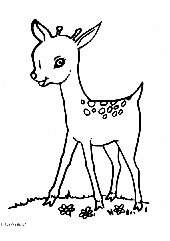 Adorable Baby Deer coloring page