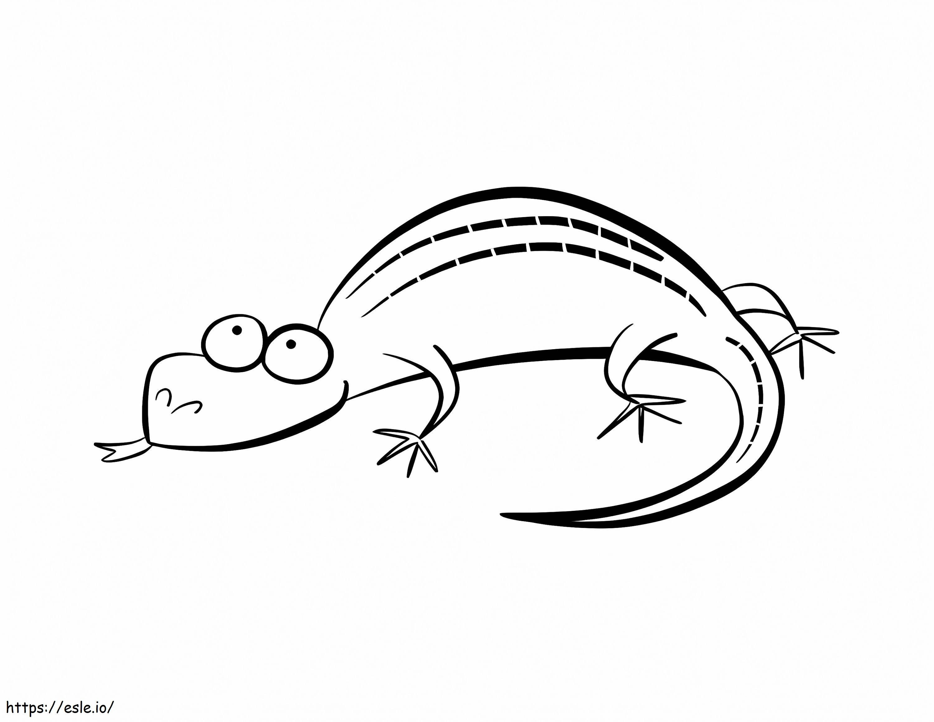 Desenho de lagarto para colorir