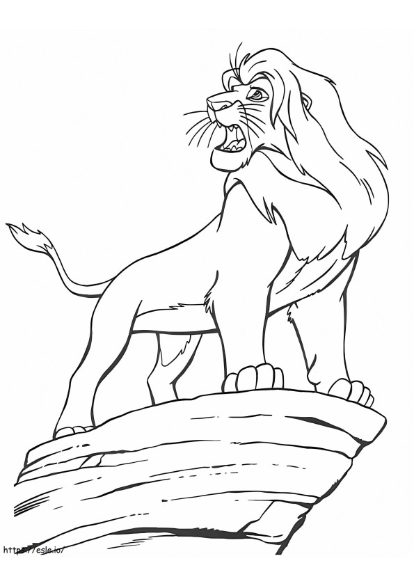 1560501393 King Mufasa A4 coloring page