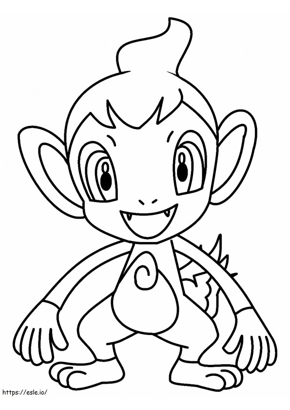 Cute Chimchar coloring page