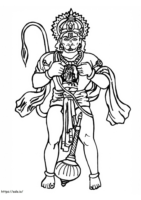 Hanuman Jayanti 2 coloring page