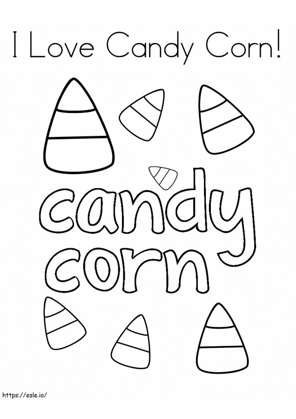 Coloriage J'aime les bonbons au maïs à imprimer dessin