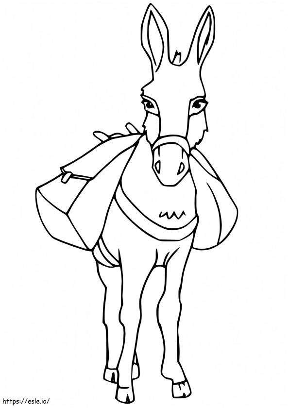 Free Mule coloring page