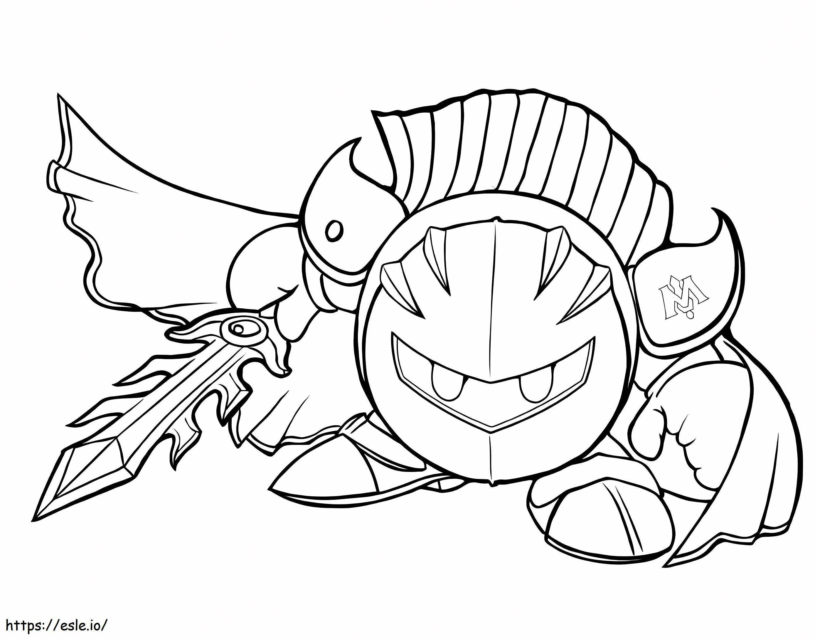 Kirby Meta Knight coloring page