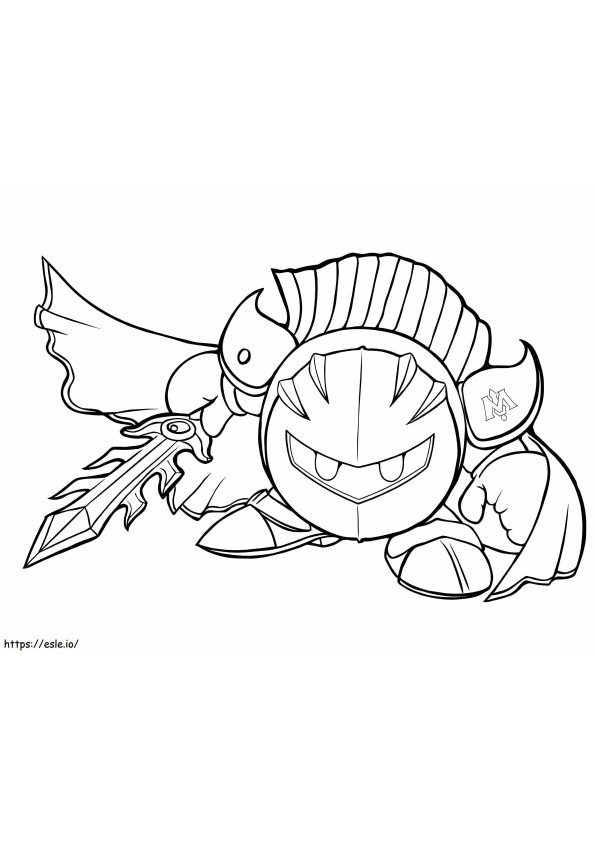 Coloriage Kirby méta-chevalier à imprimer dessin