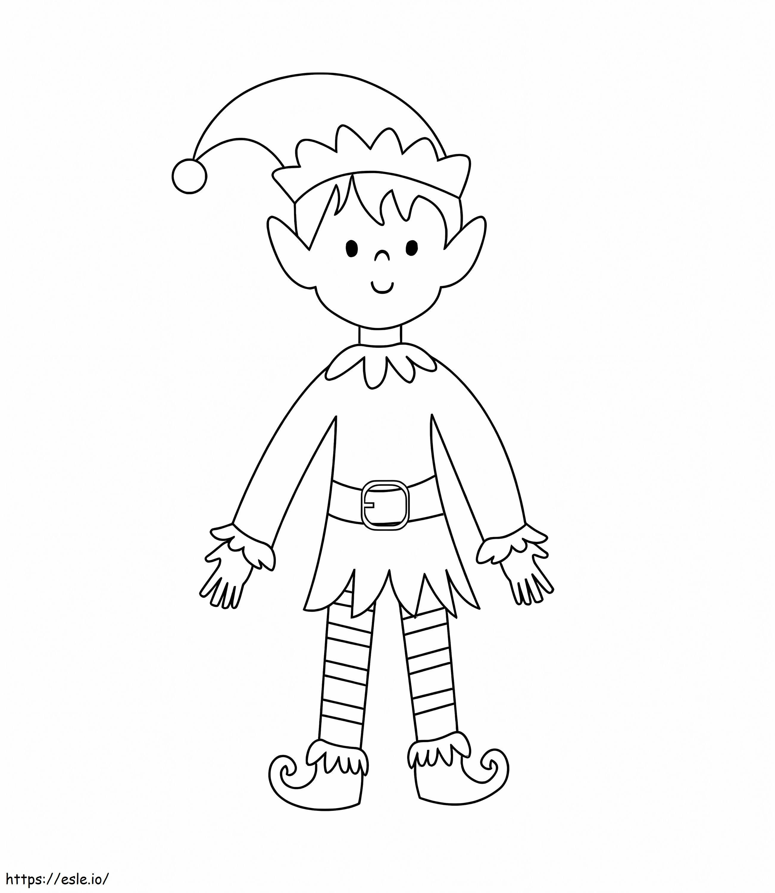 Elf Boy coloring page