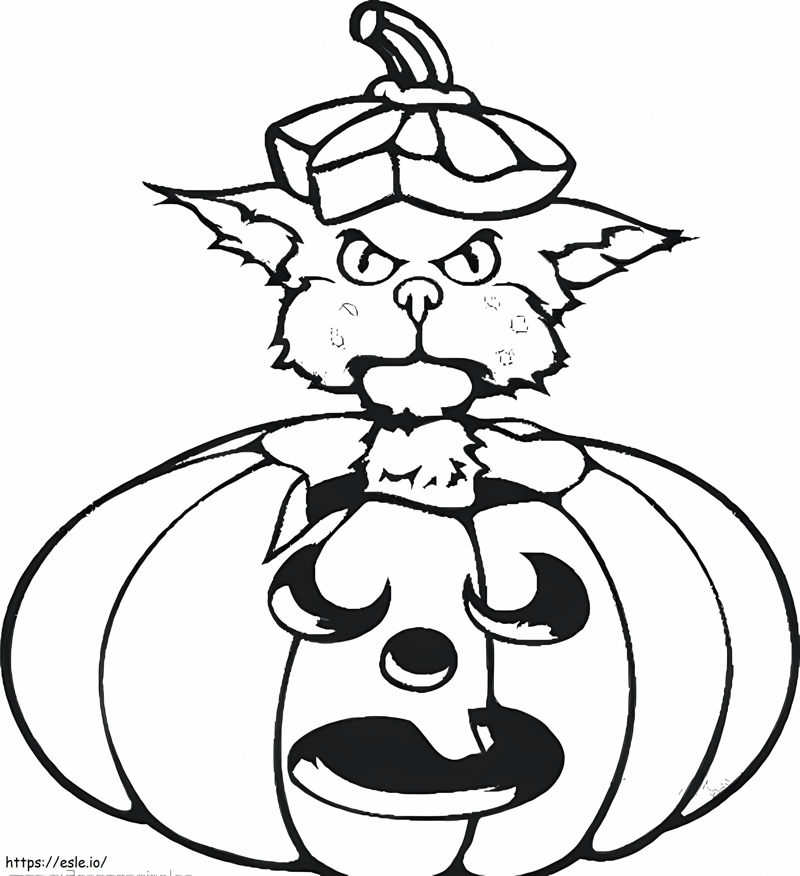 Halloween Black Cat coloring page