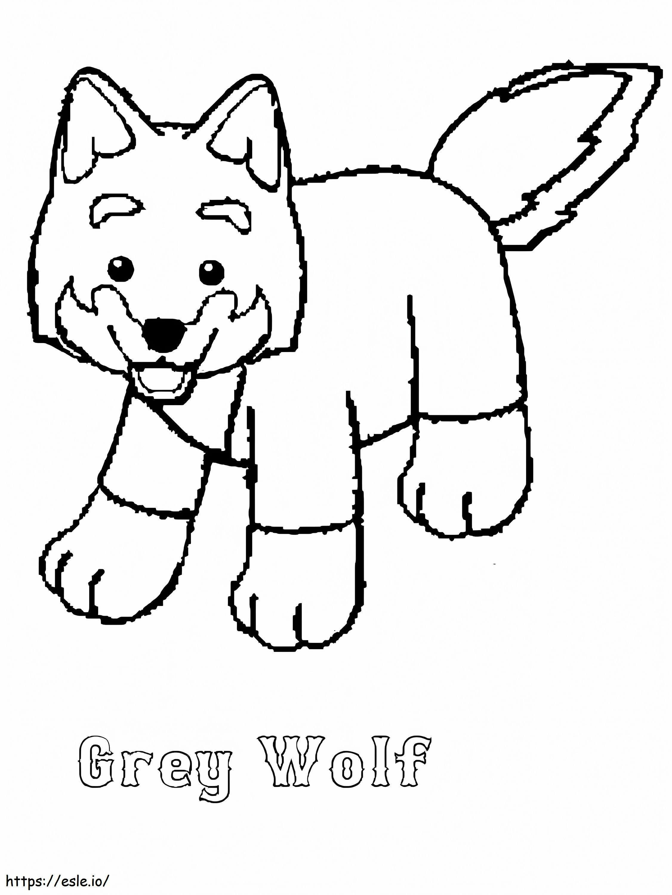 Grijze Wolf Webkinz kleurplaat kleurplaat