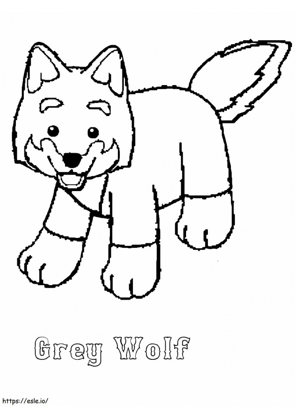 Coloriage Loup gris Webkinz à imprimer dessin