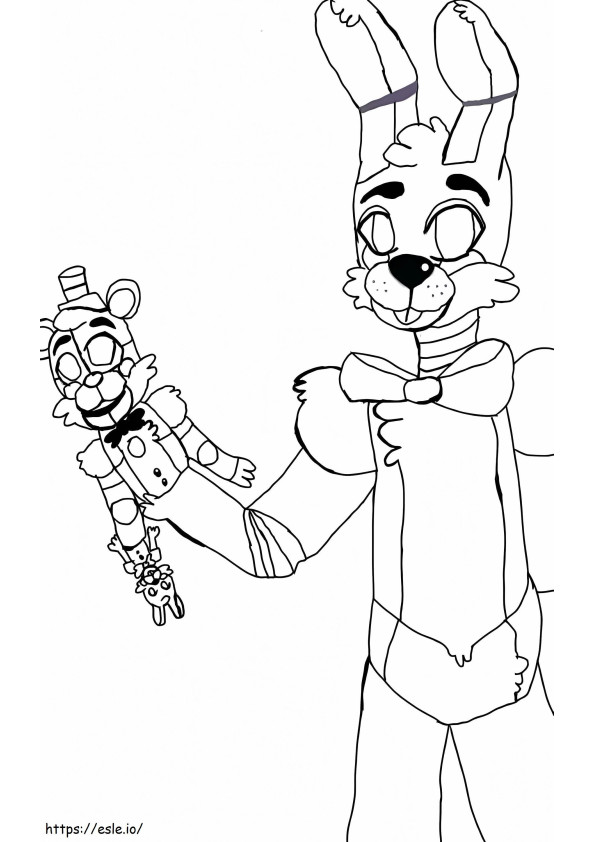 Several Five Nights At Freddy'S coloring page