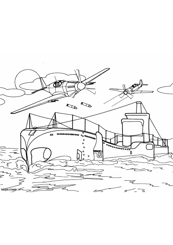 Aircrafts Attacking Submarine