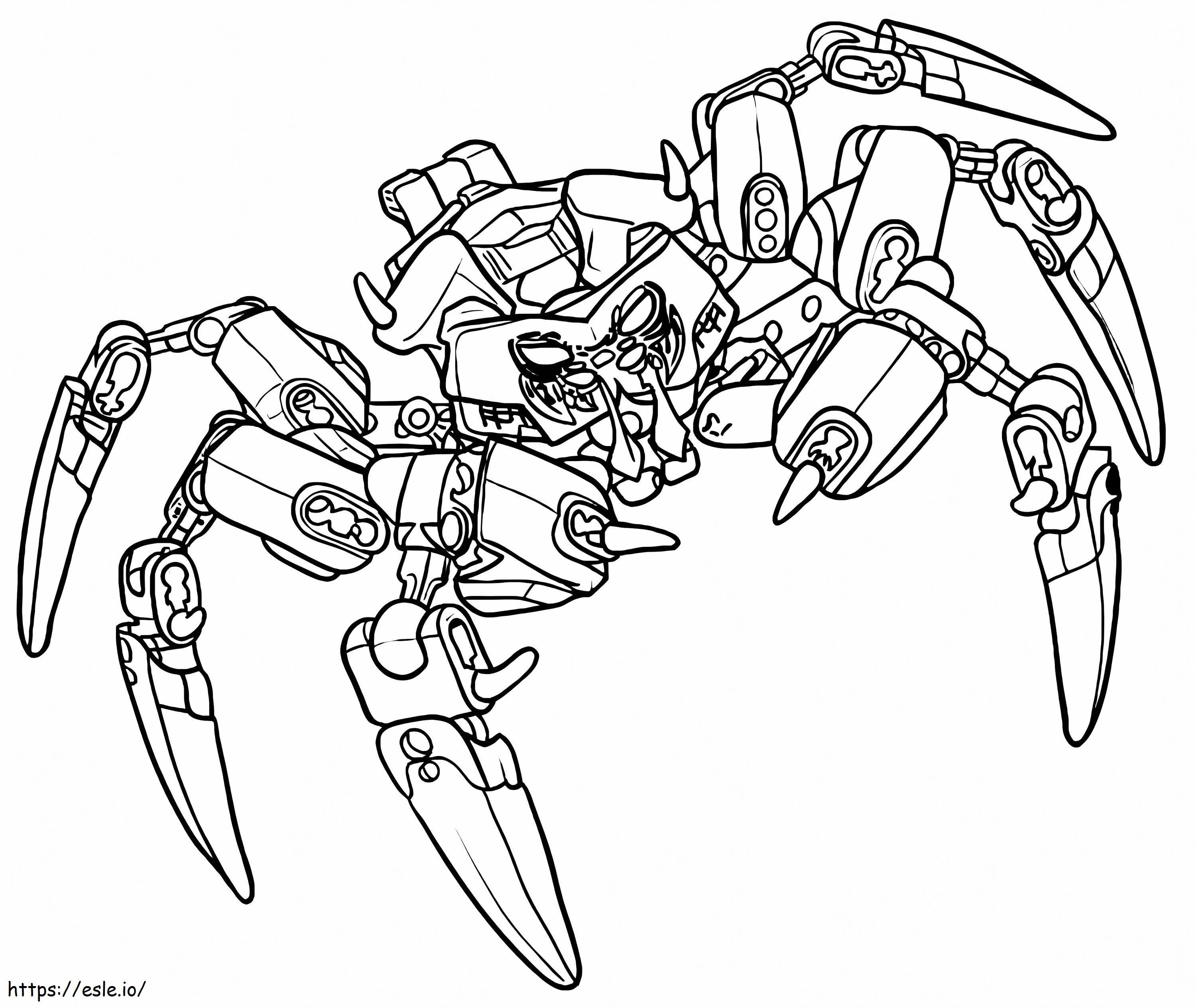 El señor de las arañas calaveras Bionicle para colorear