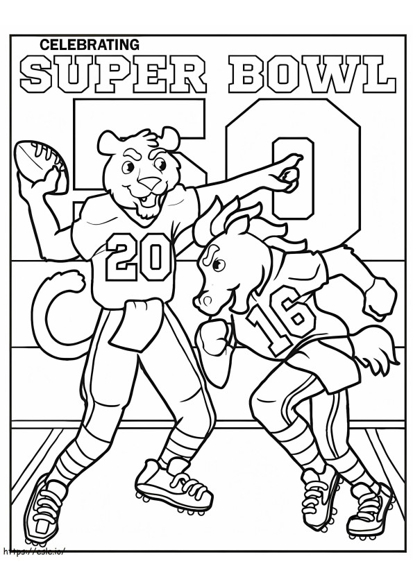 Super Bowl Coloring Page coloring page