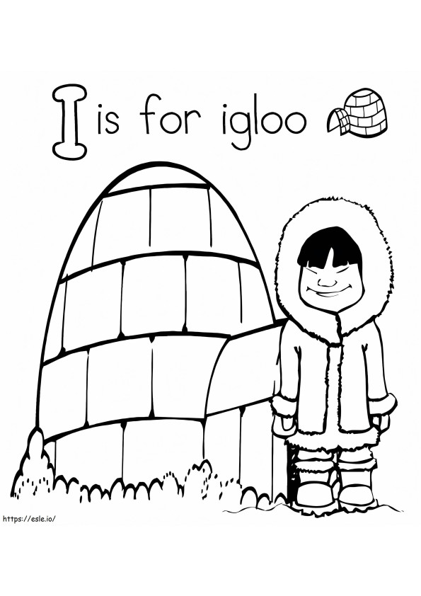 Igloo Letra And 2 coloring page