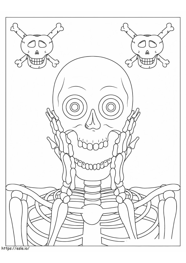 Beautiful Skeleton Face coloring page