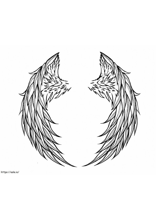 Awesome Angel Wings coloring page