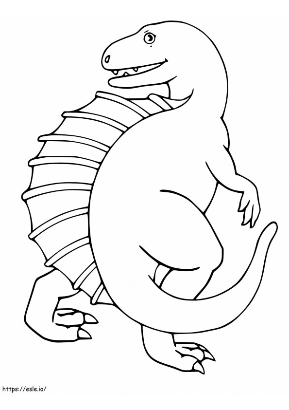 Cute Spinosaurus coloring page