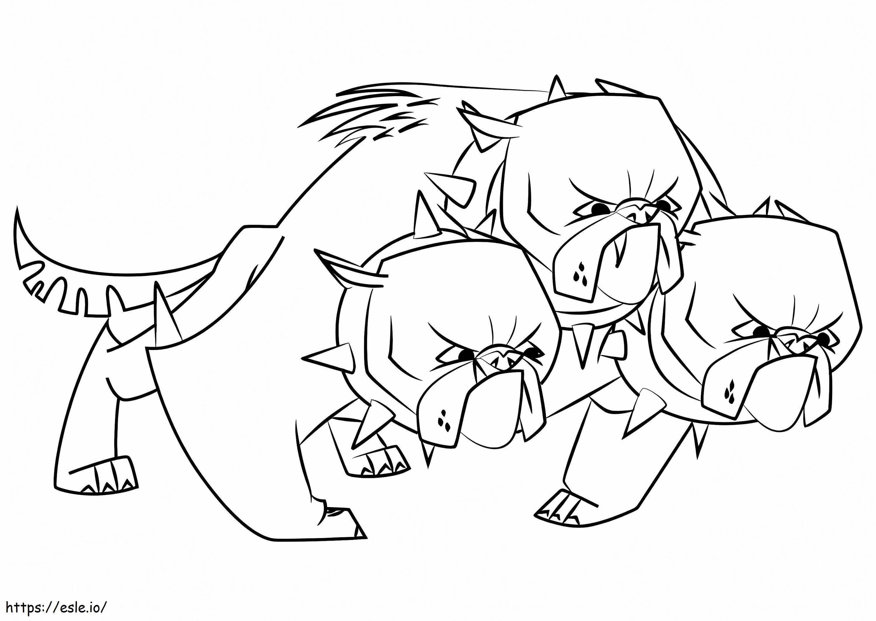 Cerberus In Cartoons coloring page