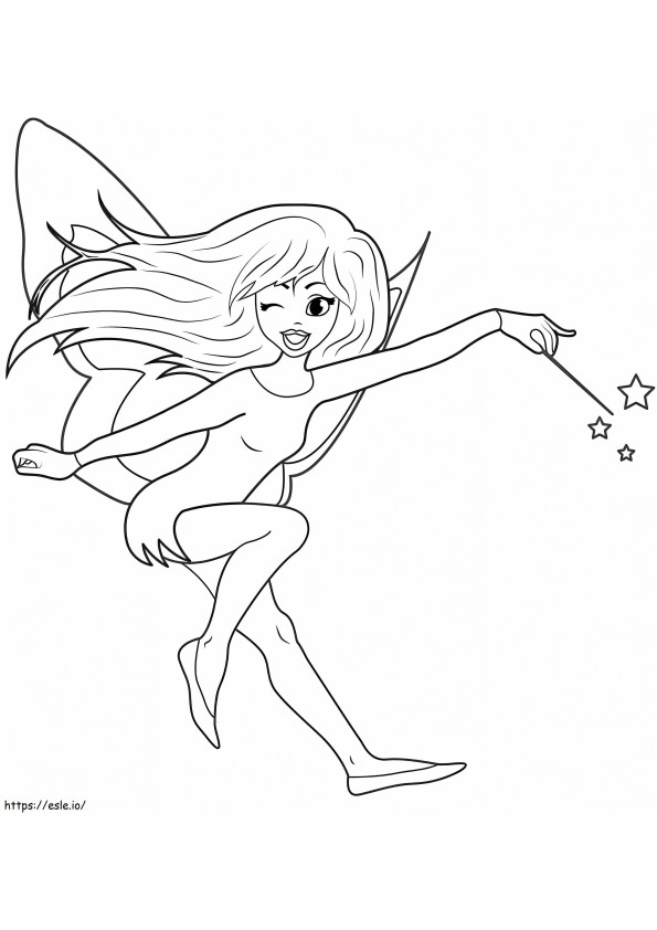 Fairy And Magic Wand coloring page