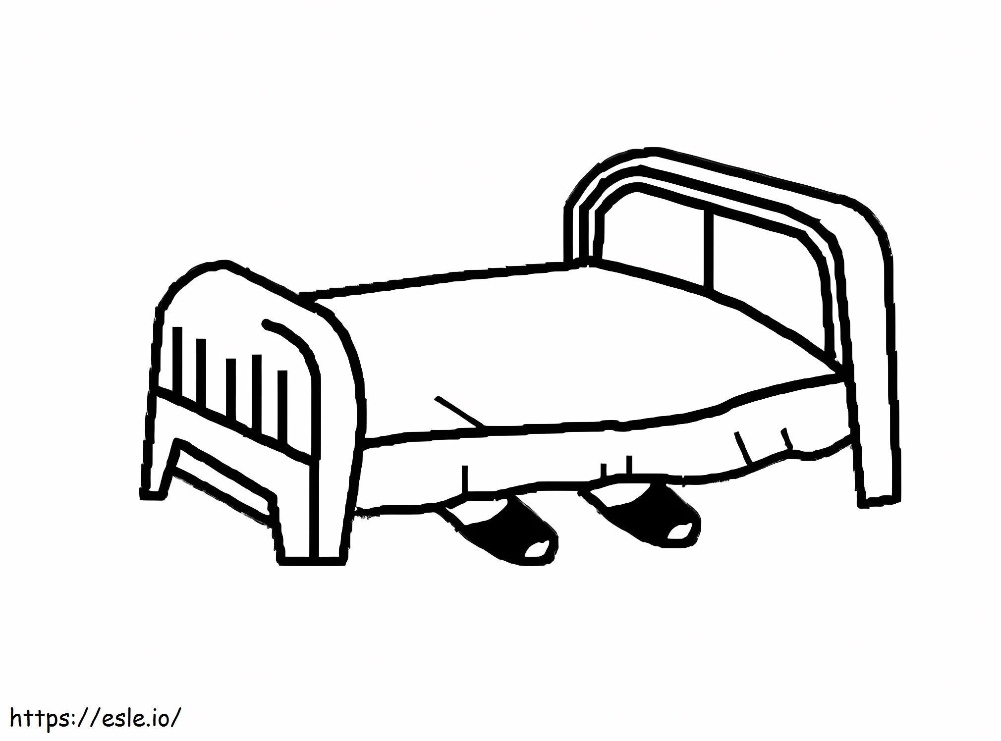 Bed 12 coloring page