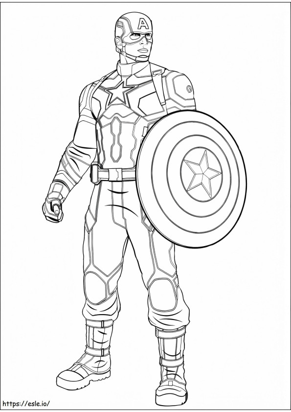 1533955257 Captain America A4 coloring page