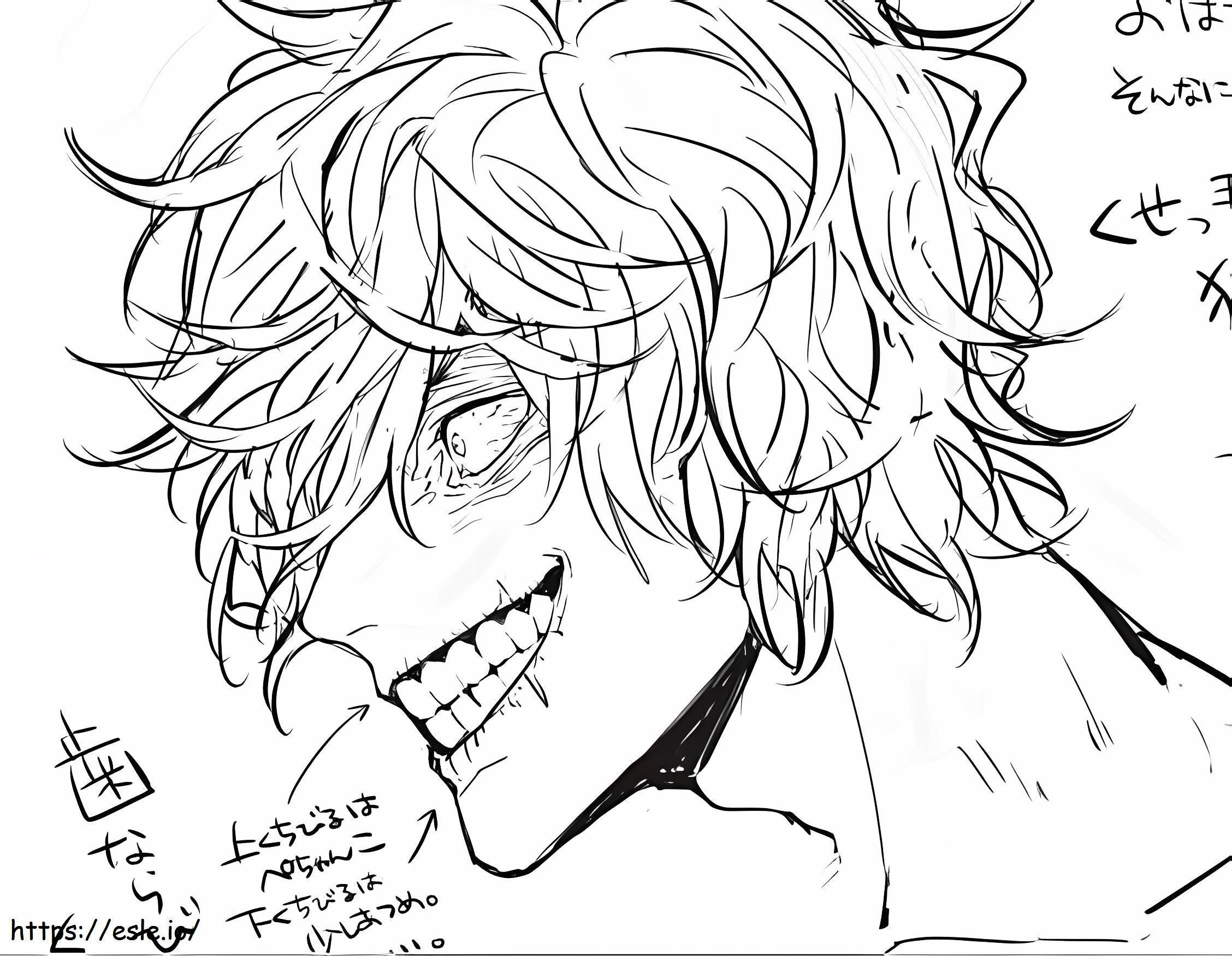 Evil Tomura Shigaraki coloring page