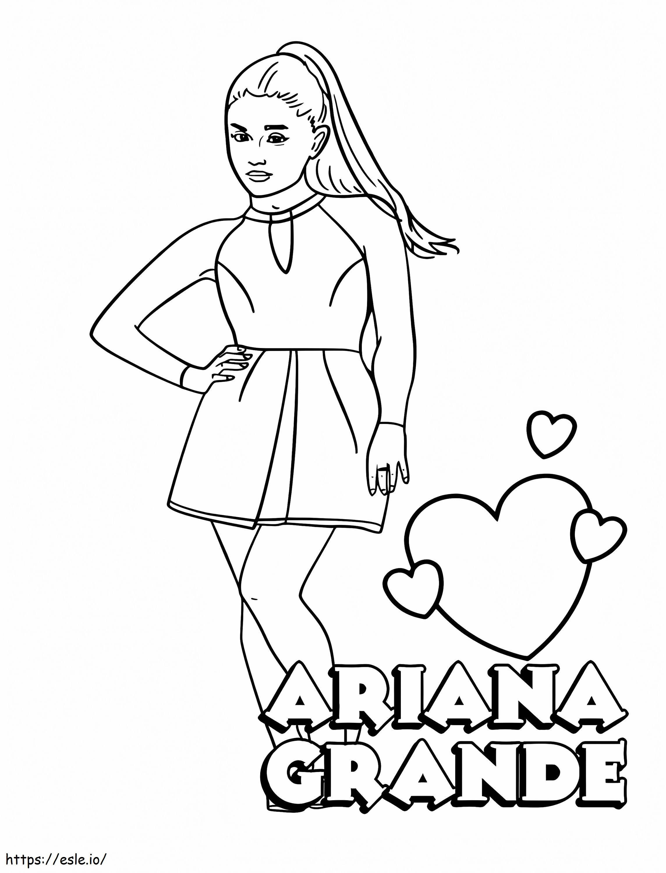 Coloriage Ariana Grande 1 à imprimer dessin