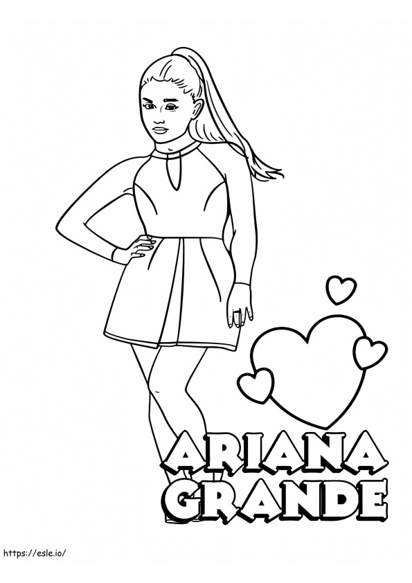 Coloriage Ariana Grande 1 à imprimer dessin