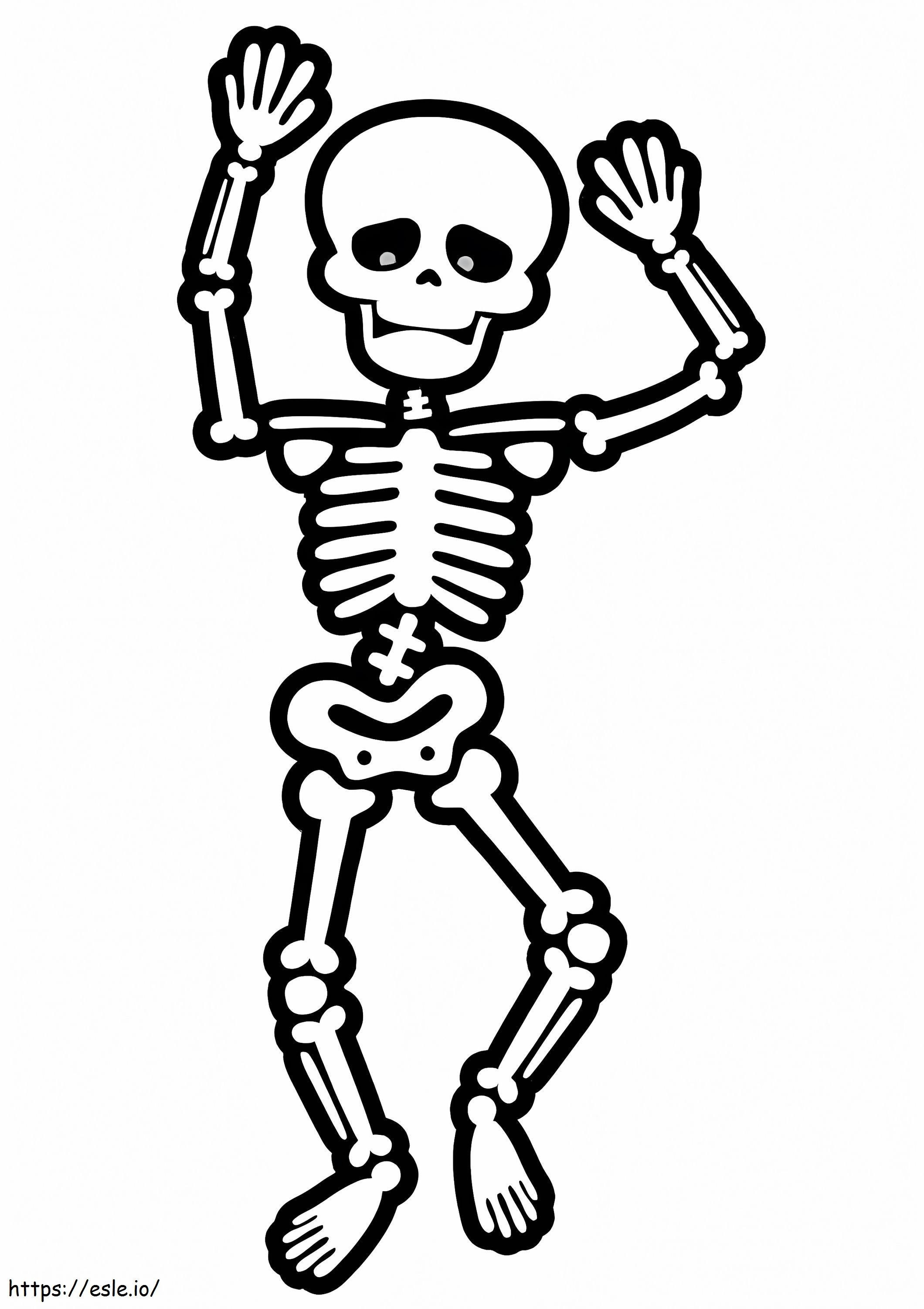 Coloriage Squelette de base à imprimer dessin