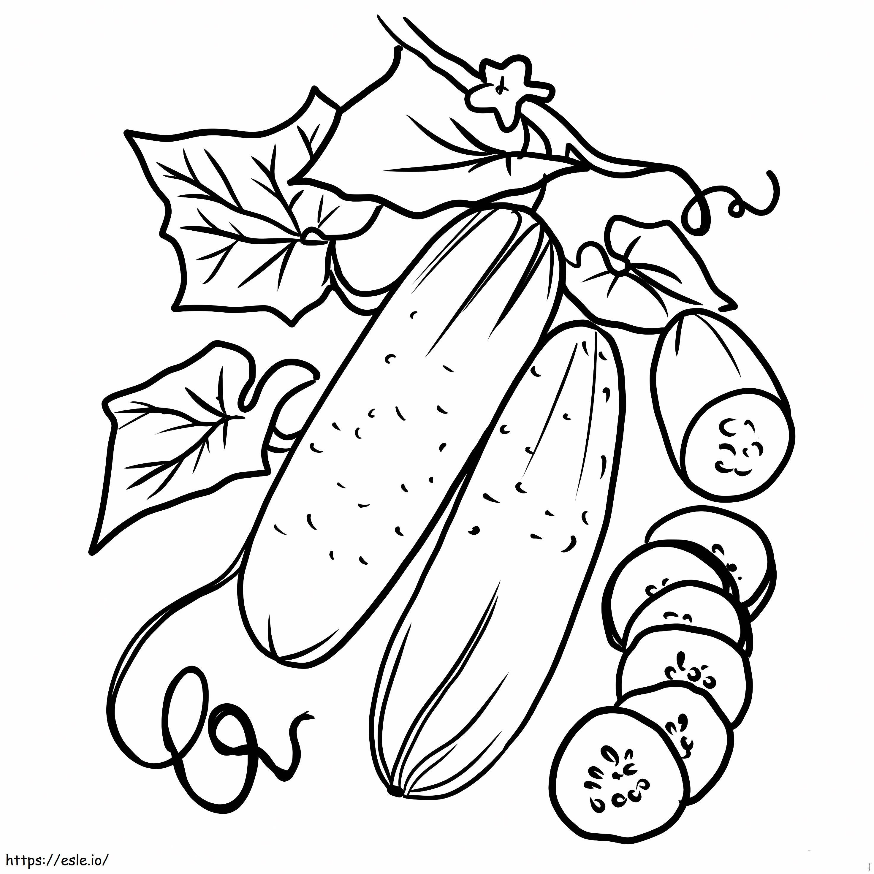 Awesome Cucumber coloring page