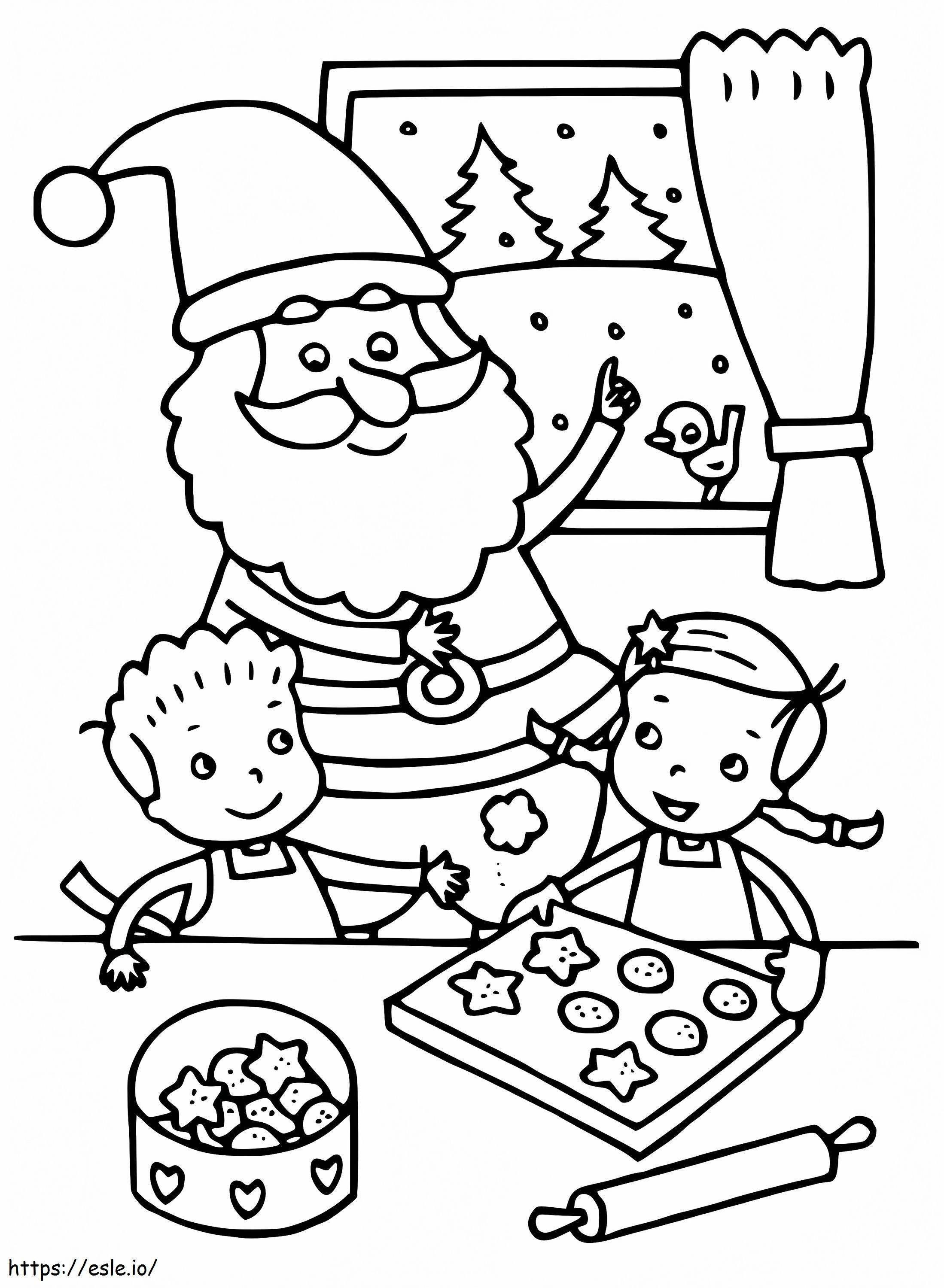 Making Christmas Cookies coloring page