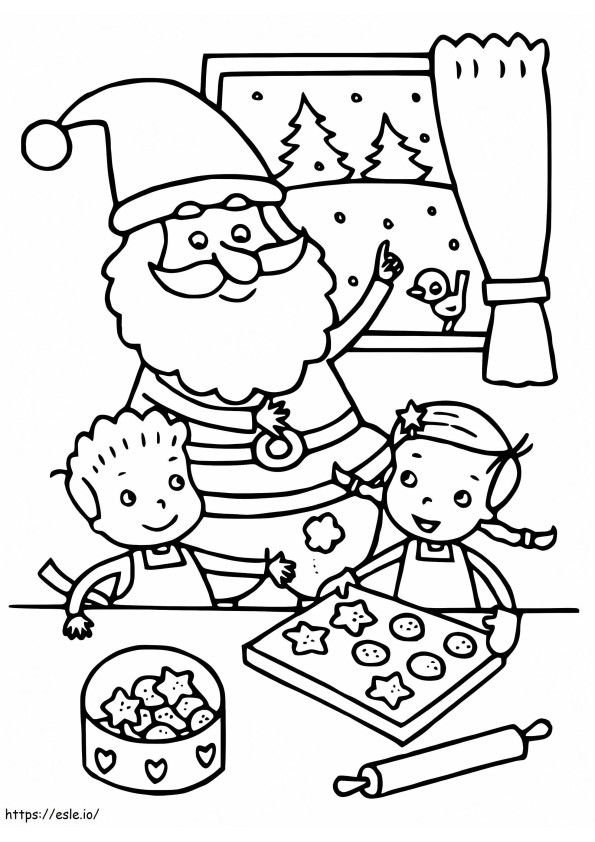 Making Christmas Cookies coloring page