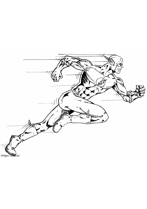 The Flash Running coloring page