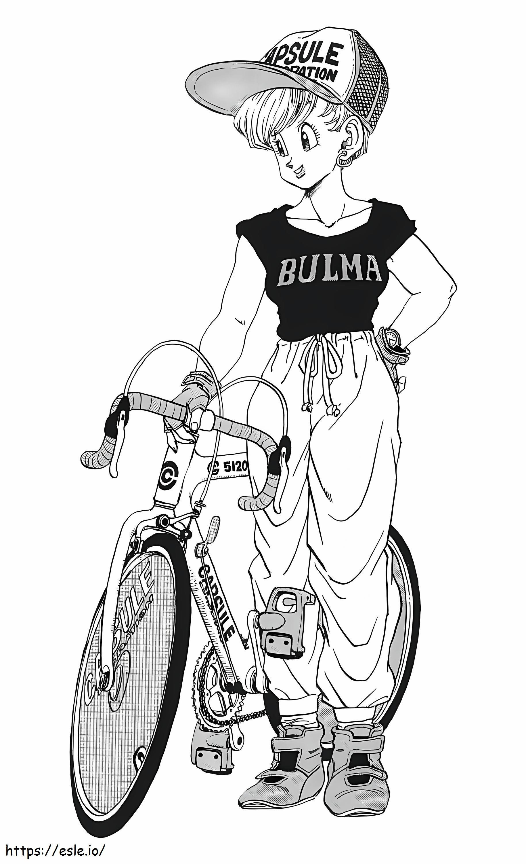 Coloriage Vélo Bulma à imprimer dessin