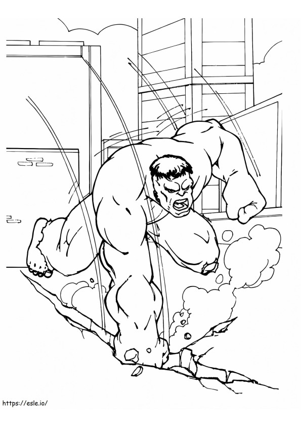 Il pugno di Hulk da colorare