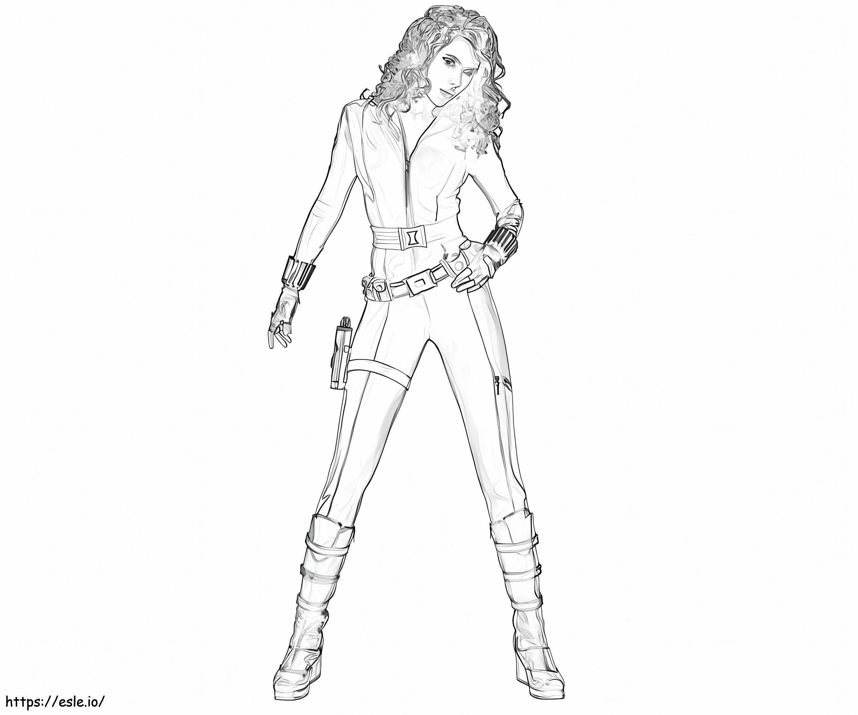 Marvel Black Widow coloring page