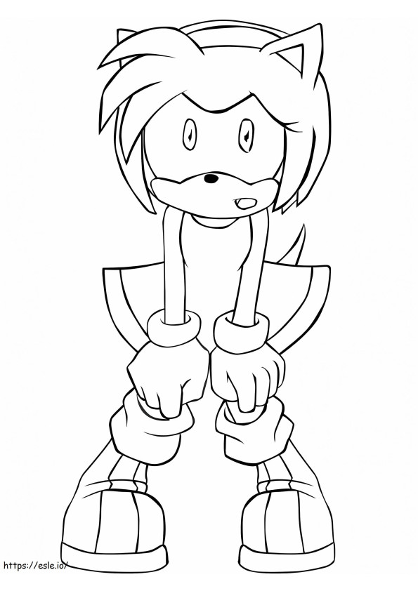 Print Amy Rose coloring page
