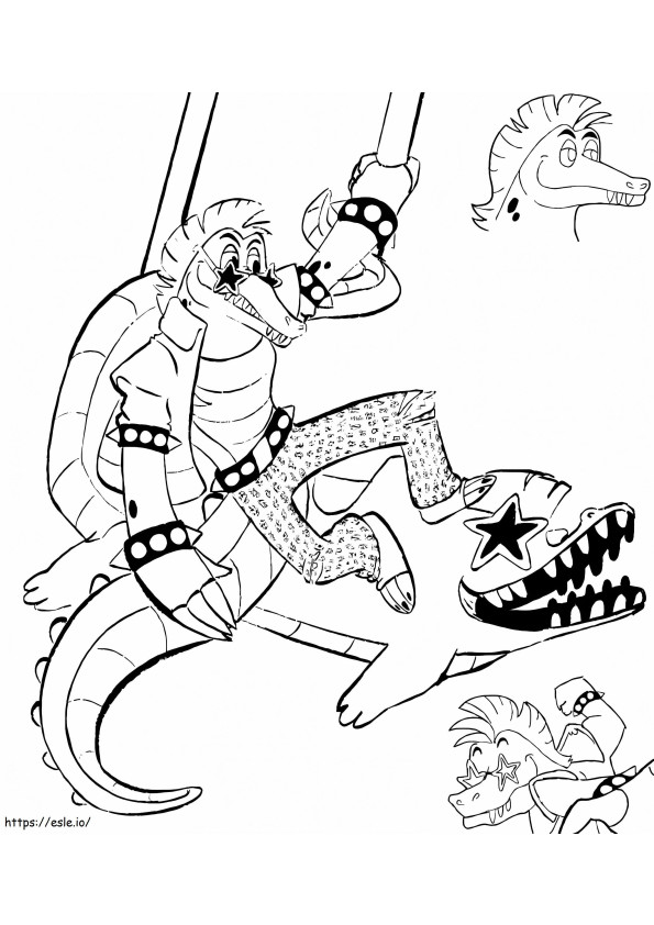 Printable Montgomery Gator coloring page