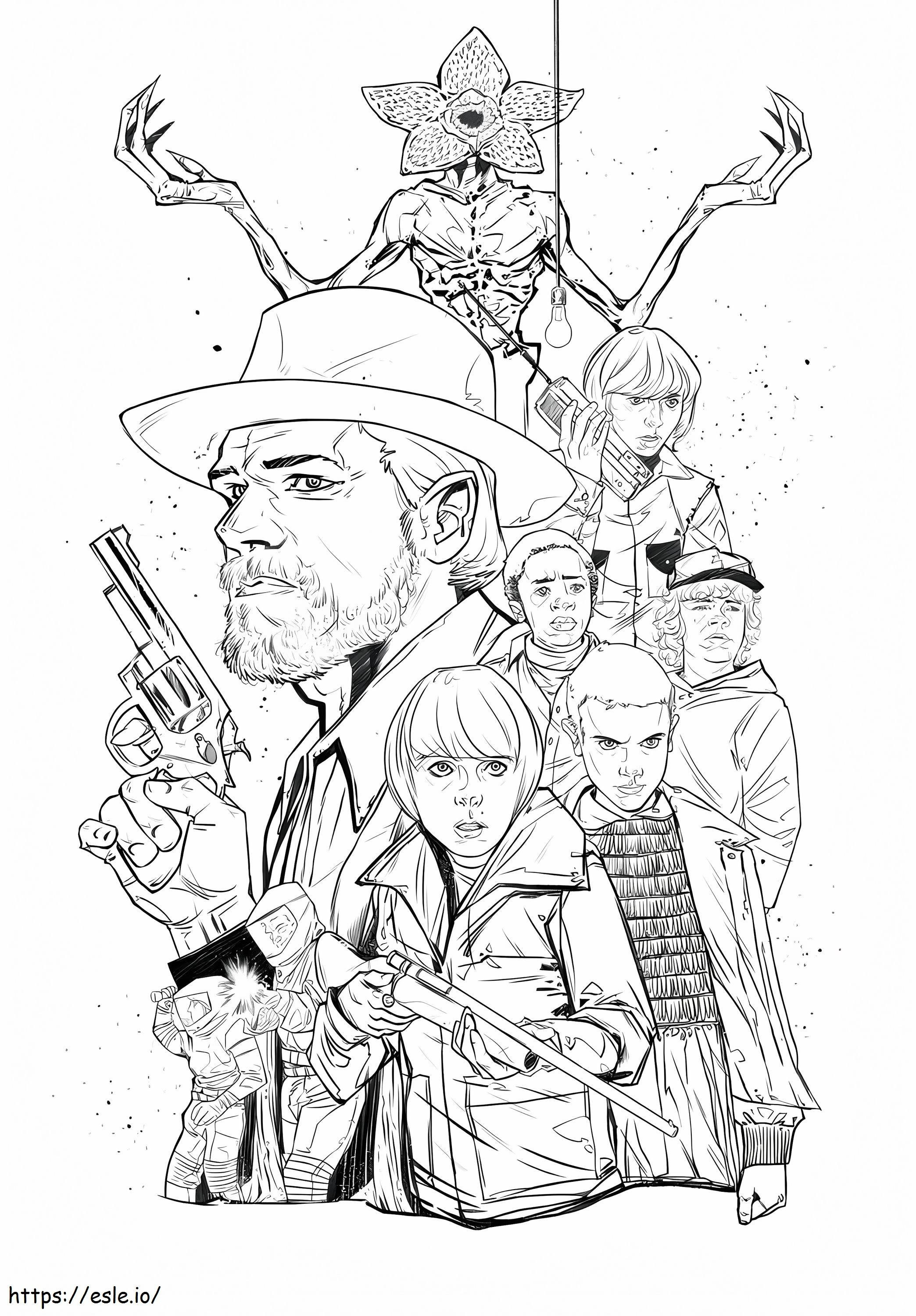 Stranger Things Coloring Page 2 coloring page