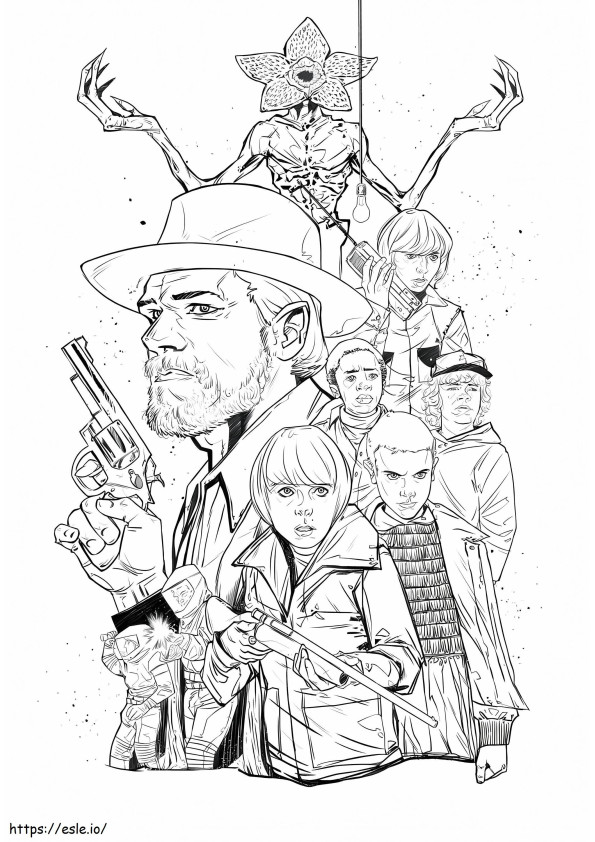 Stranger Things Coloring Page 2 coloring page