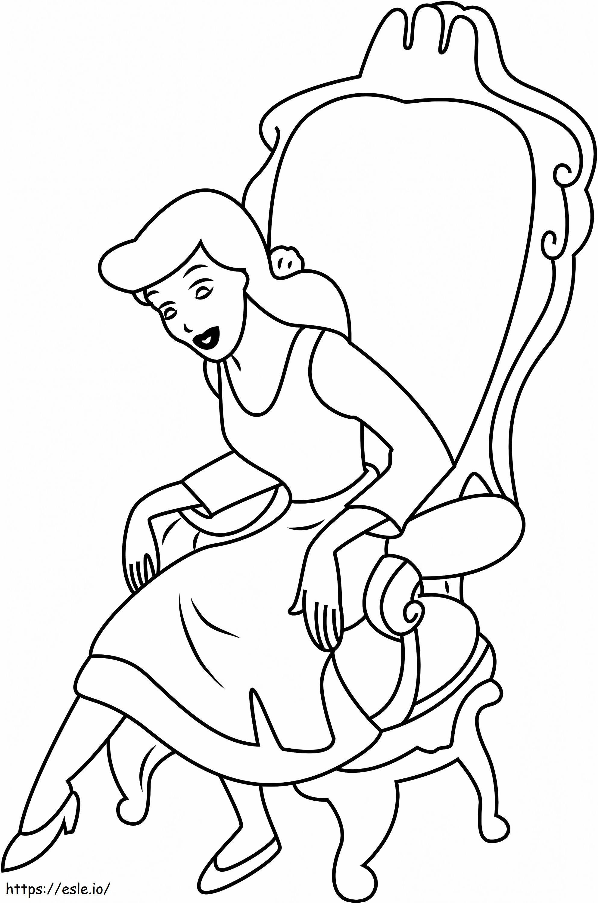 1532573917 Cinderella Sitting A4 coloring page