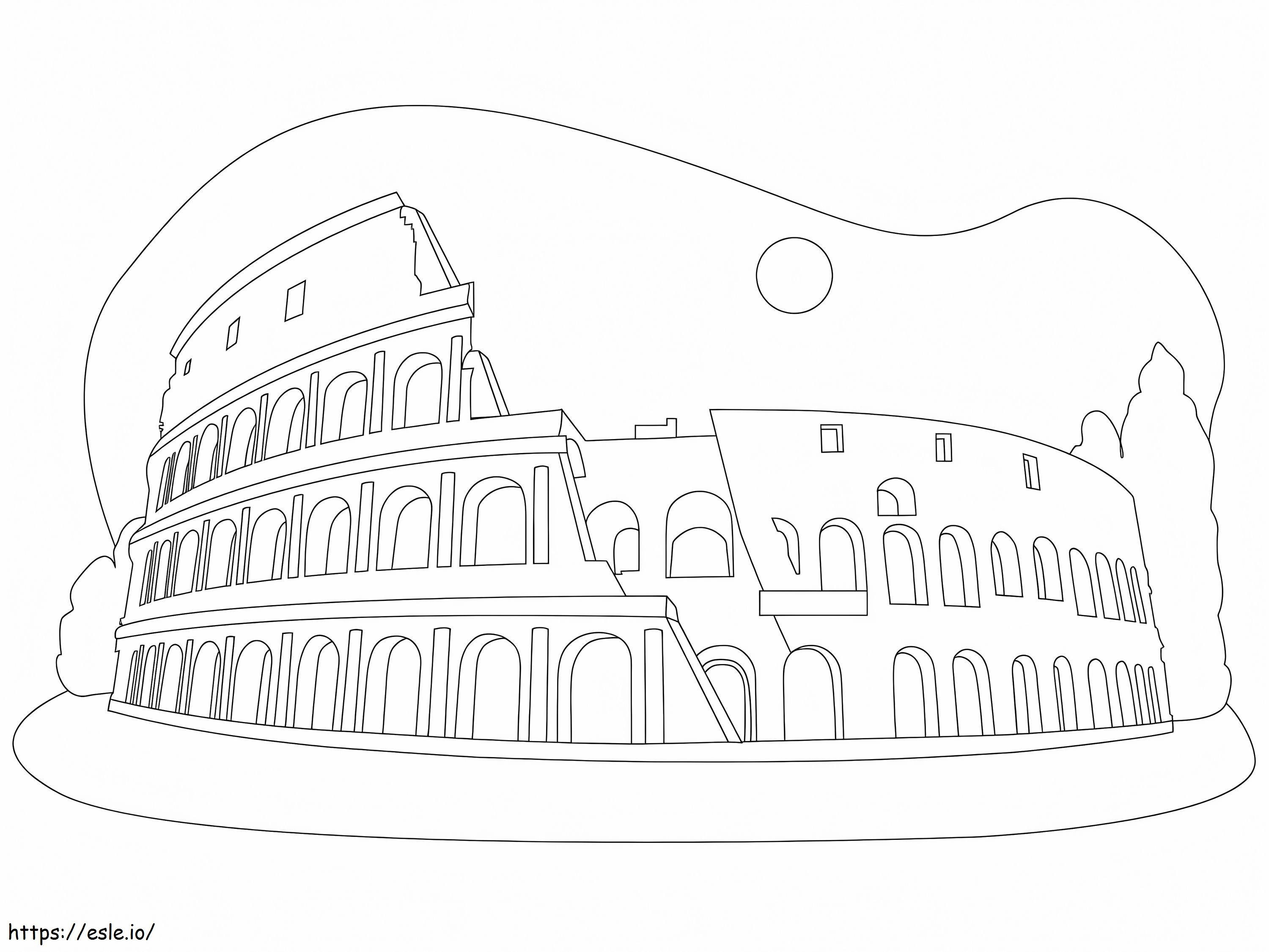 O Coliseu para colorir