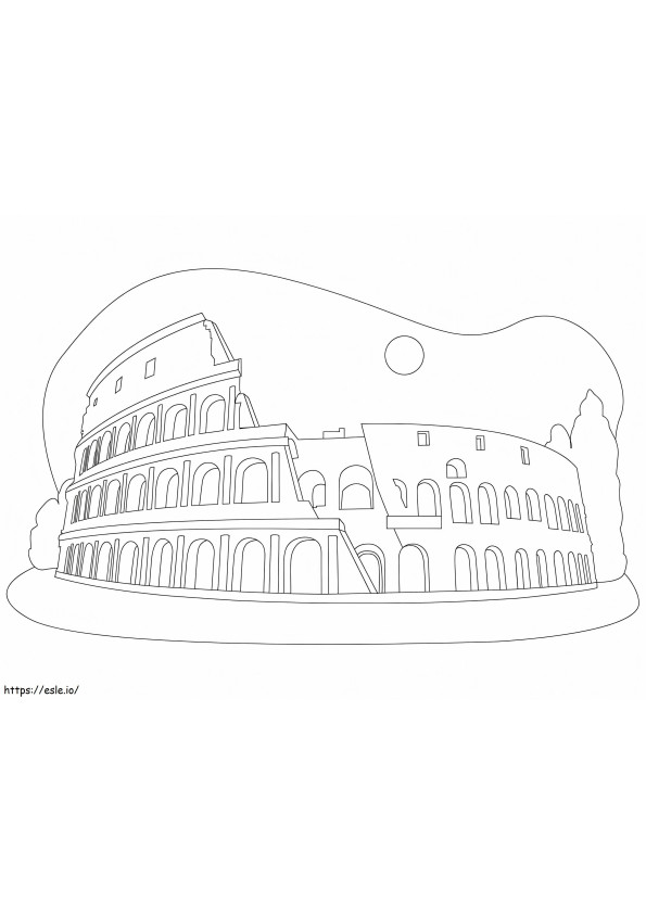 O Coliseu para colorir