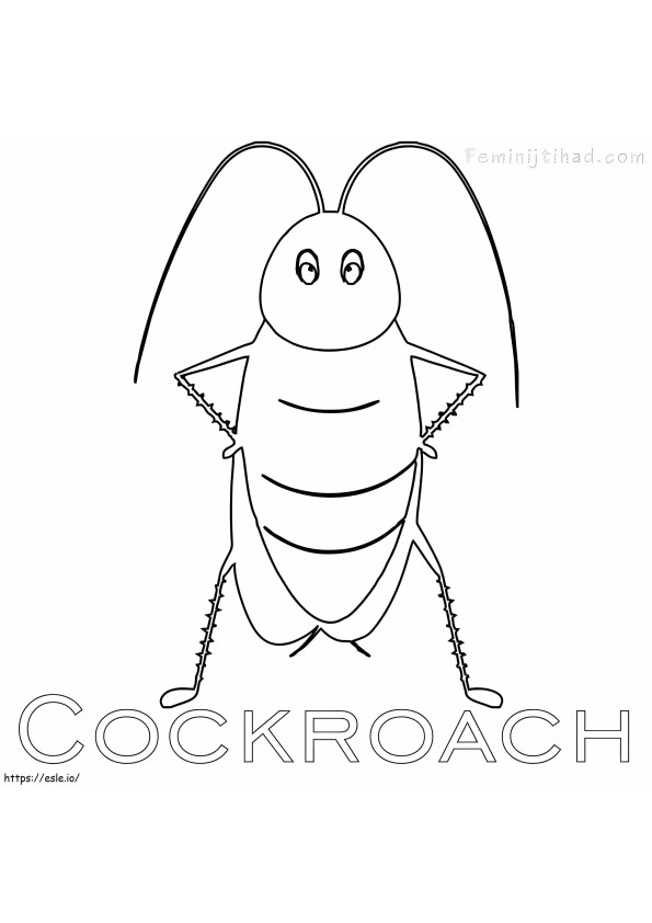 Animated Cockroach coloring page