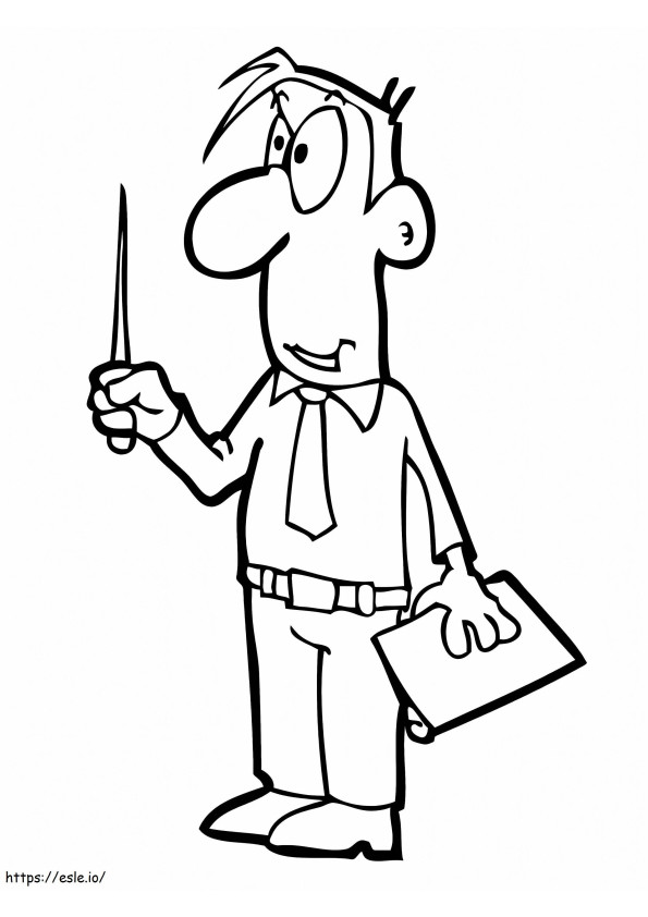 Male Teacher coloring page