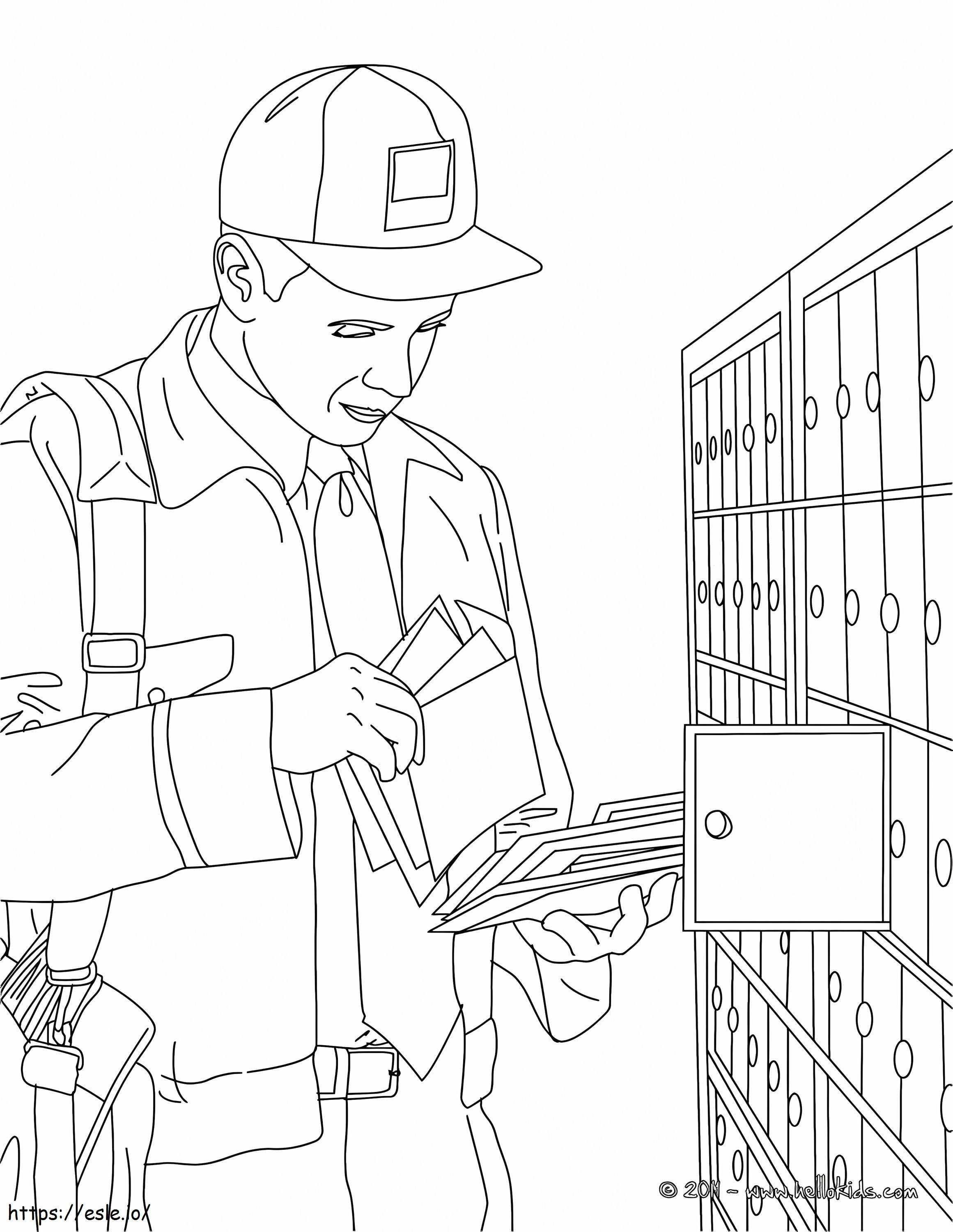Post Office Man coloring page