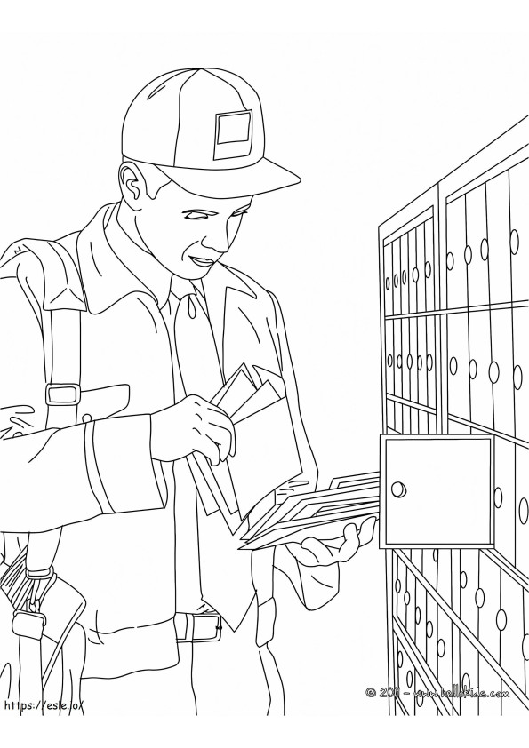 Post Office Man coloring page